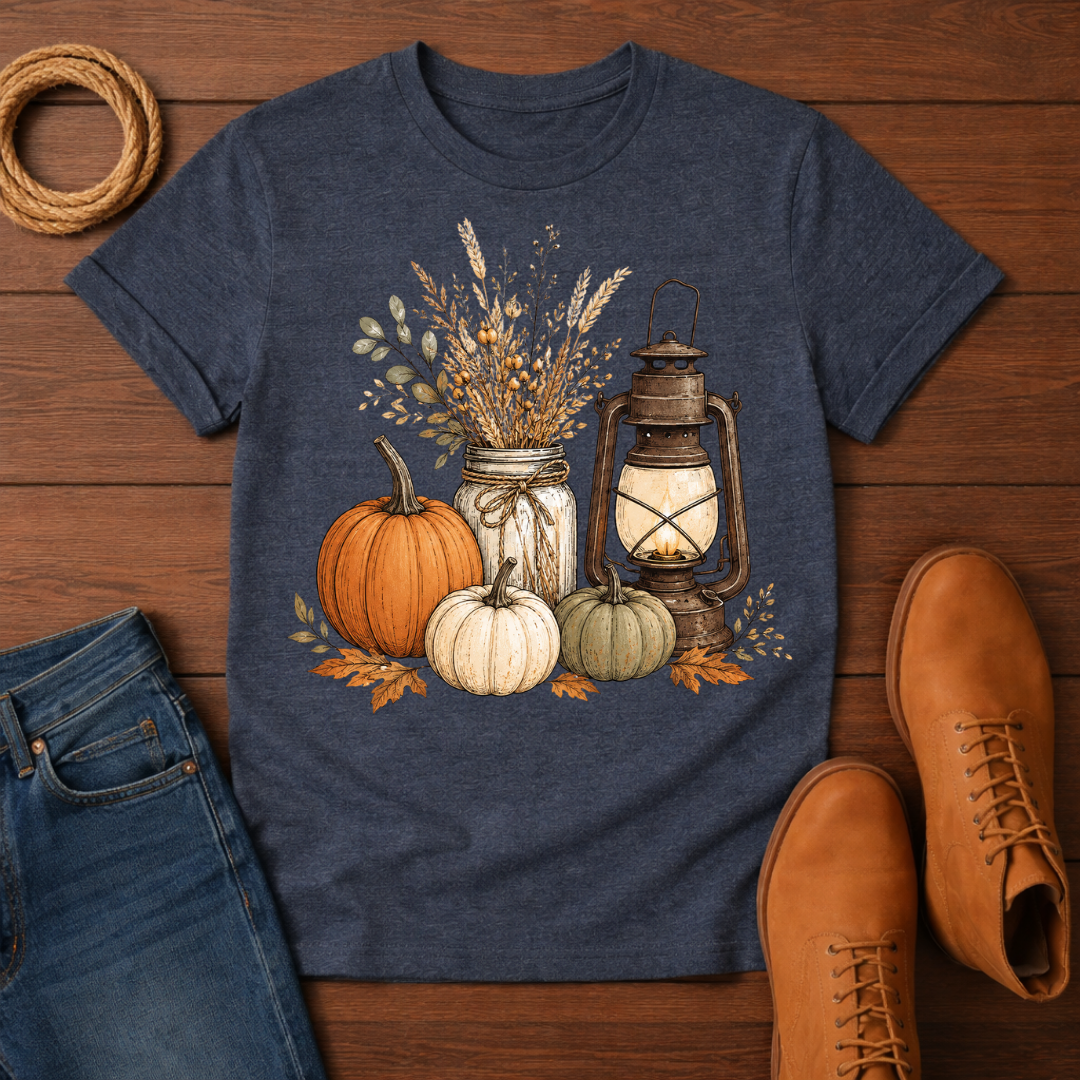 Lantern and Pumpkins T-Shirt