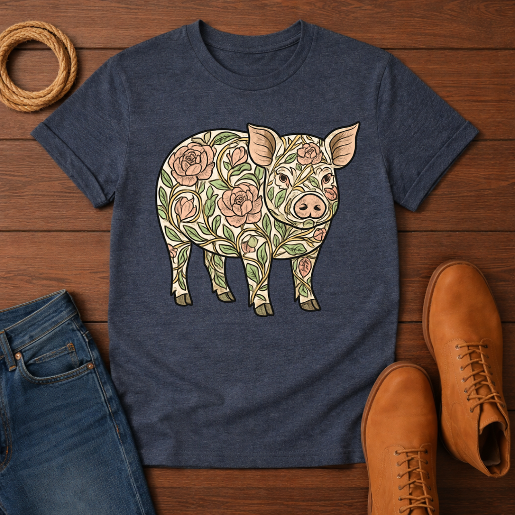 Floral Pig T-Shirt