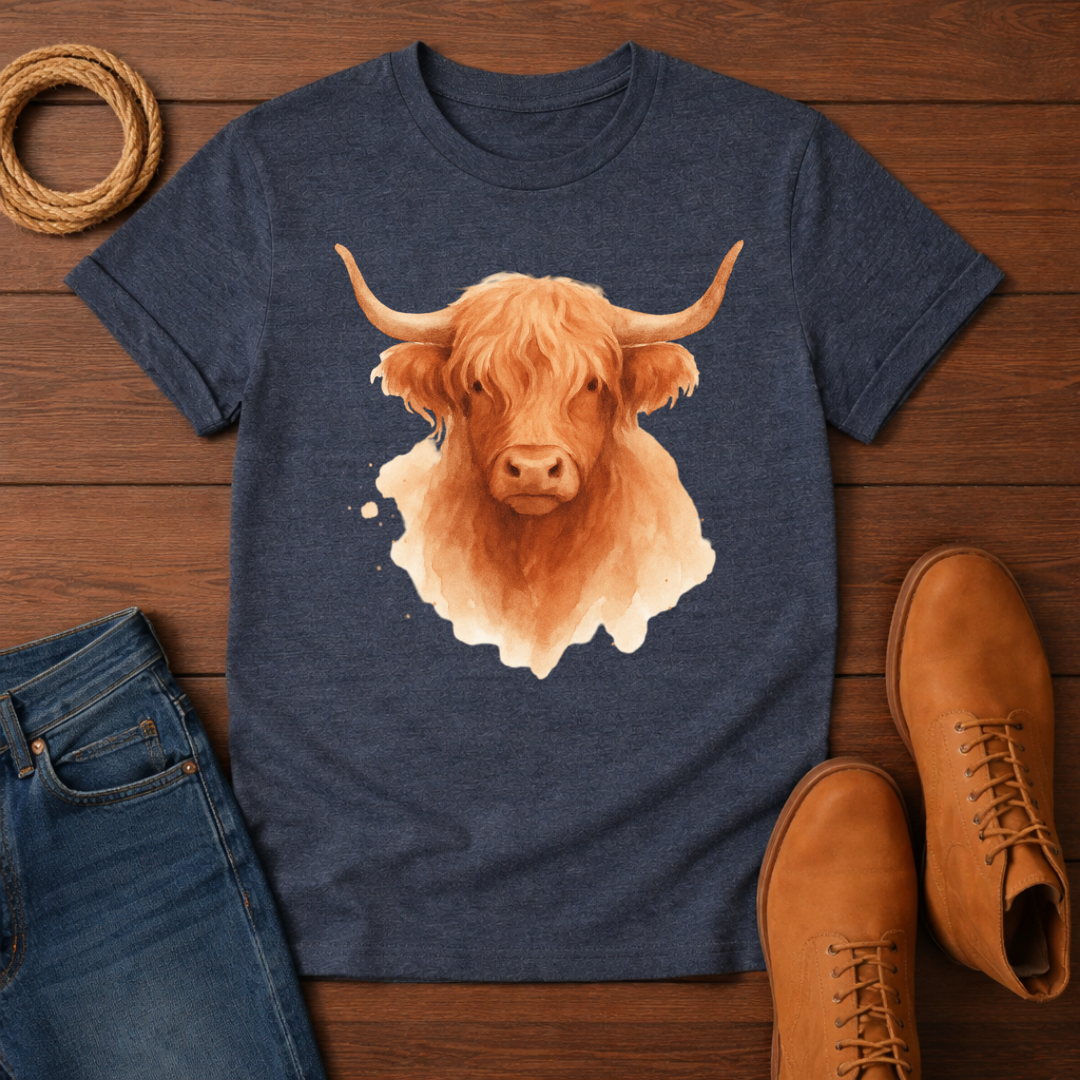 Watercolor Highland T-Shirt