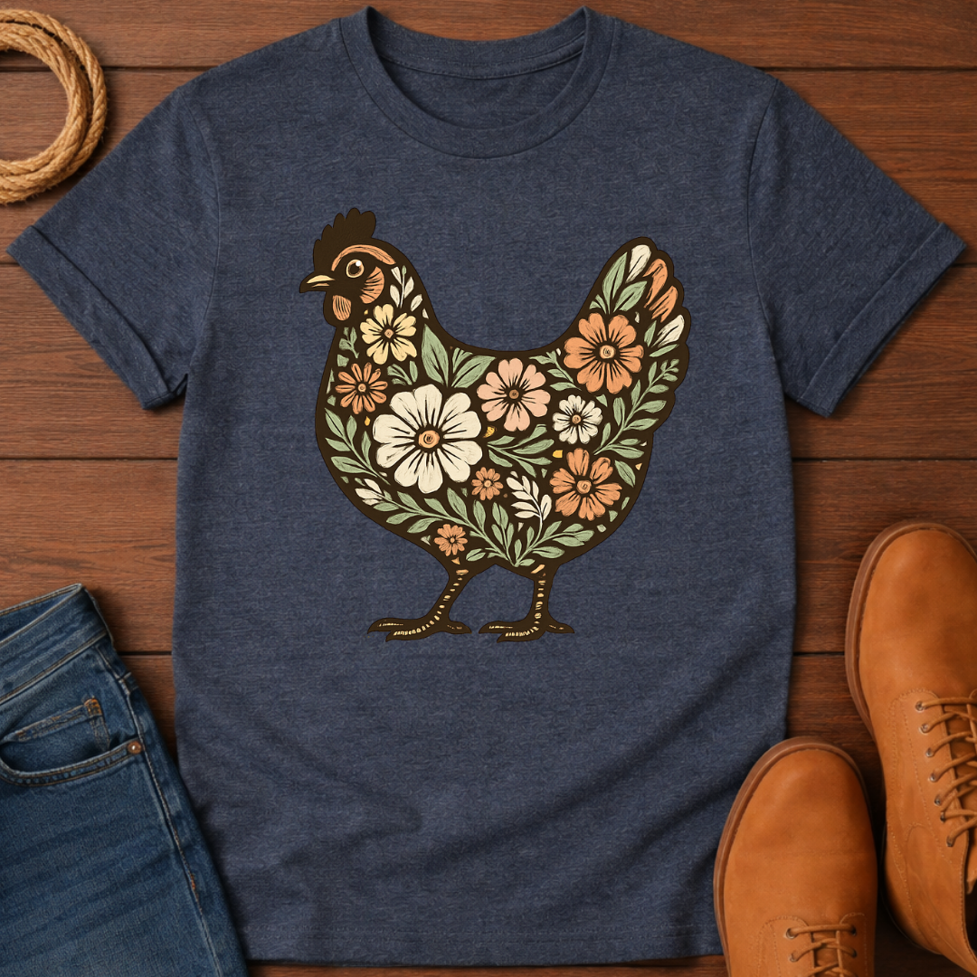 Floral Hen T-Shirt