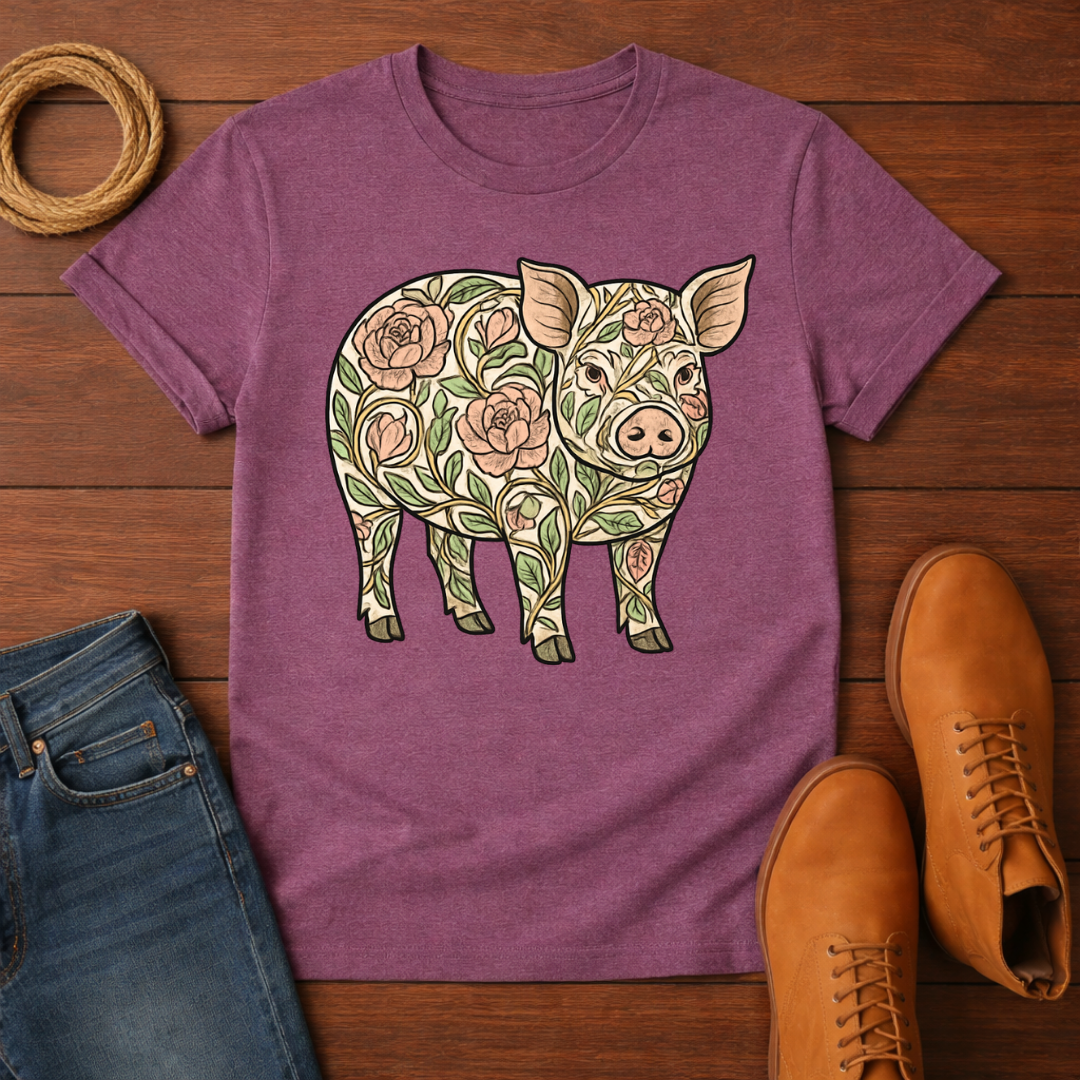 Floral Pig T-Shirt