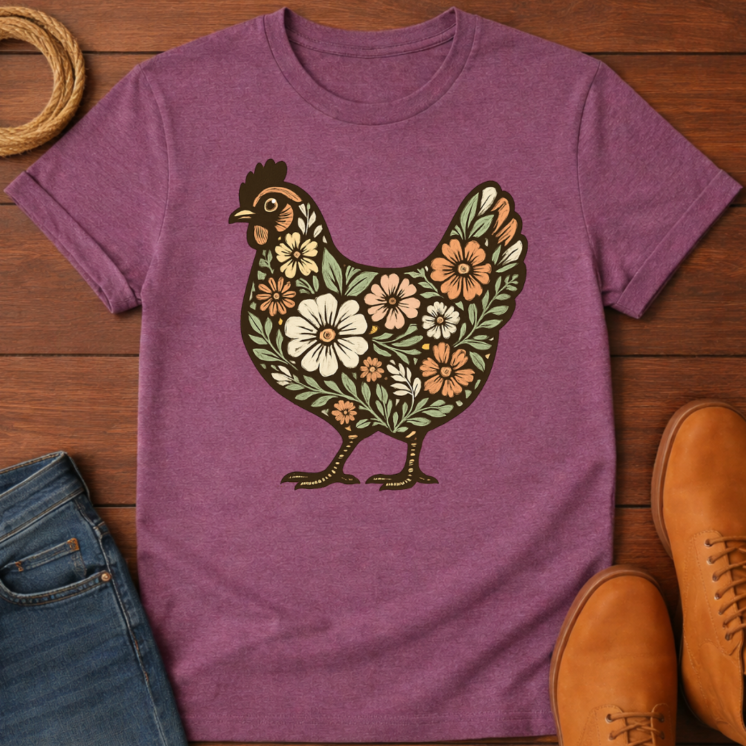 Floral Hen T-Shirt