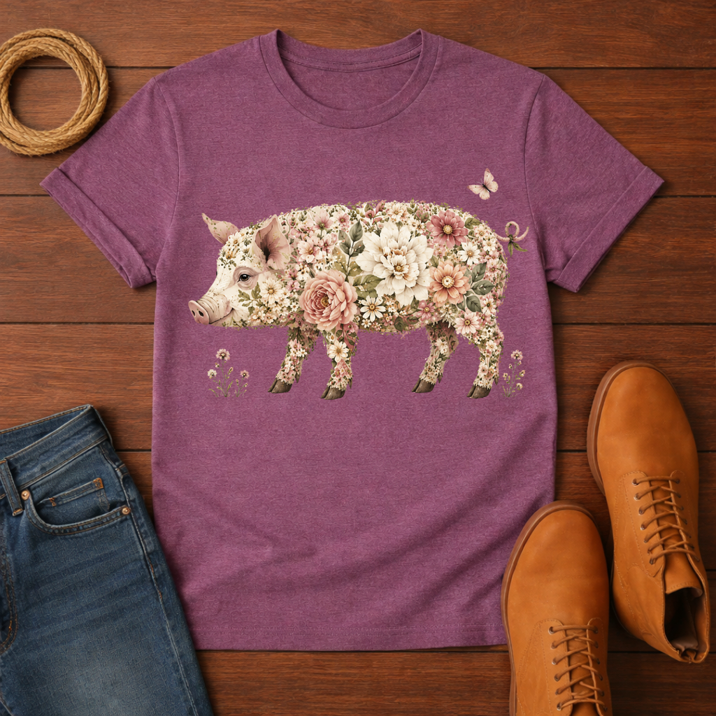 Rose Pig T-Shirt