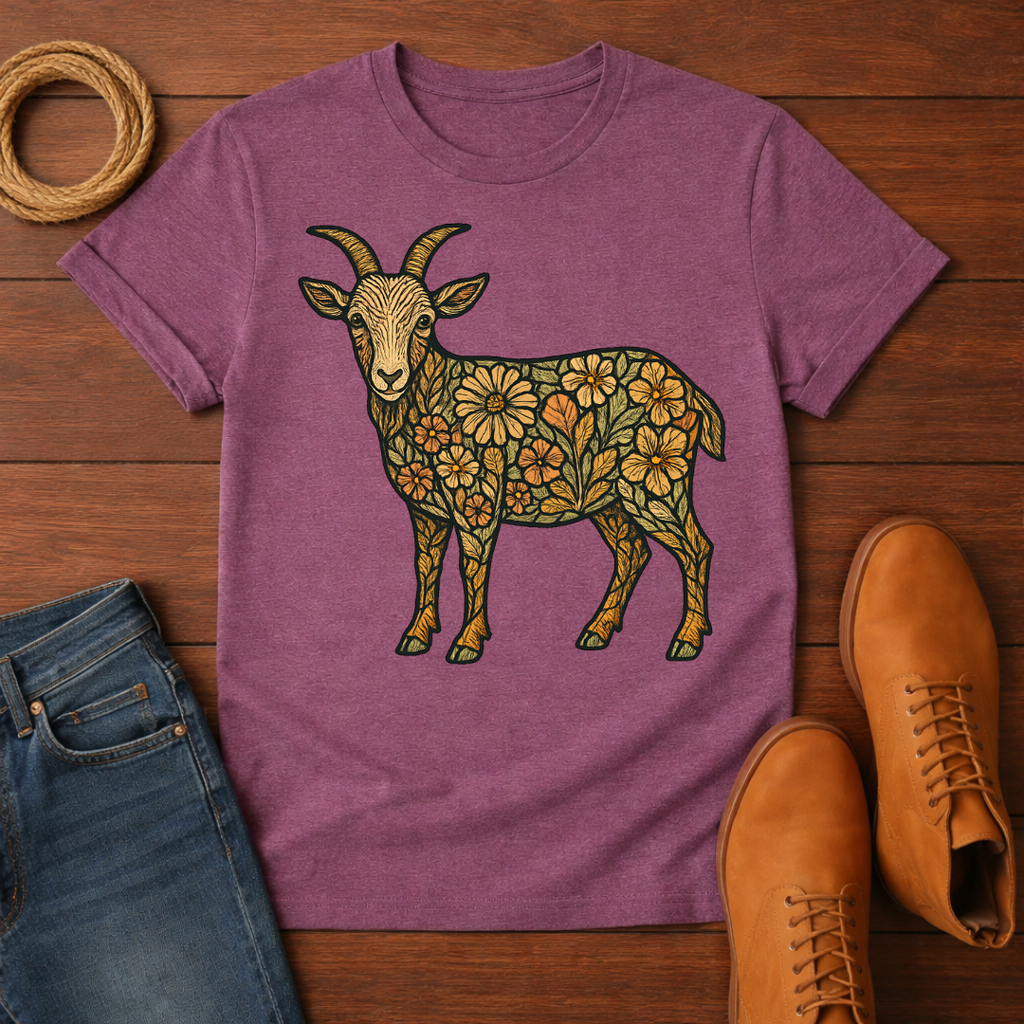 Floral Goat T-Shirt