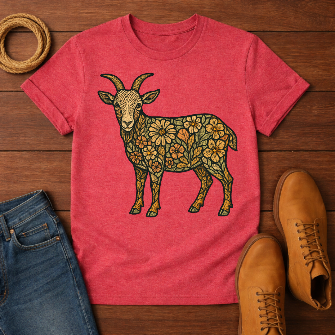Floral Goat T-Shirt