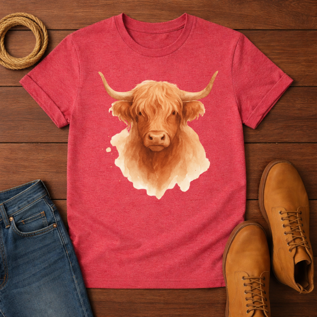 Watercolor Highland T-Shirt