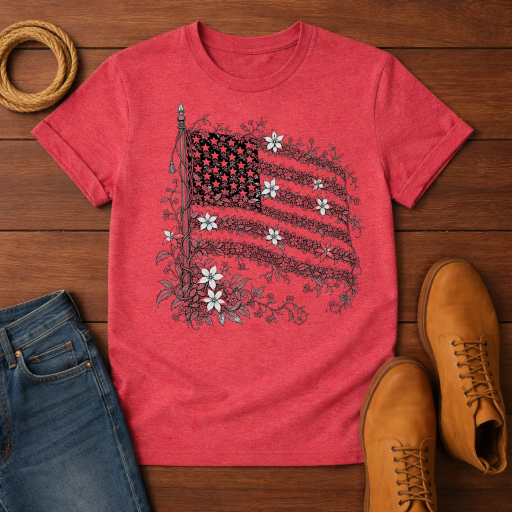 Floral Flag T-Shirt