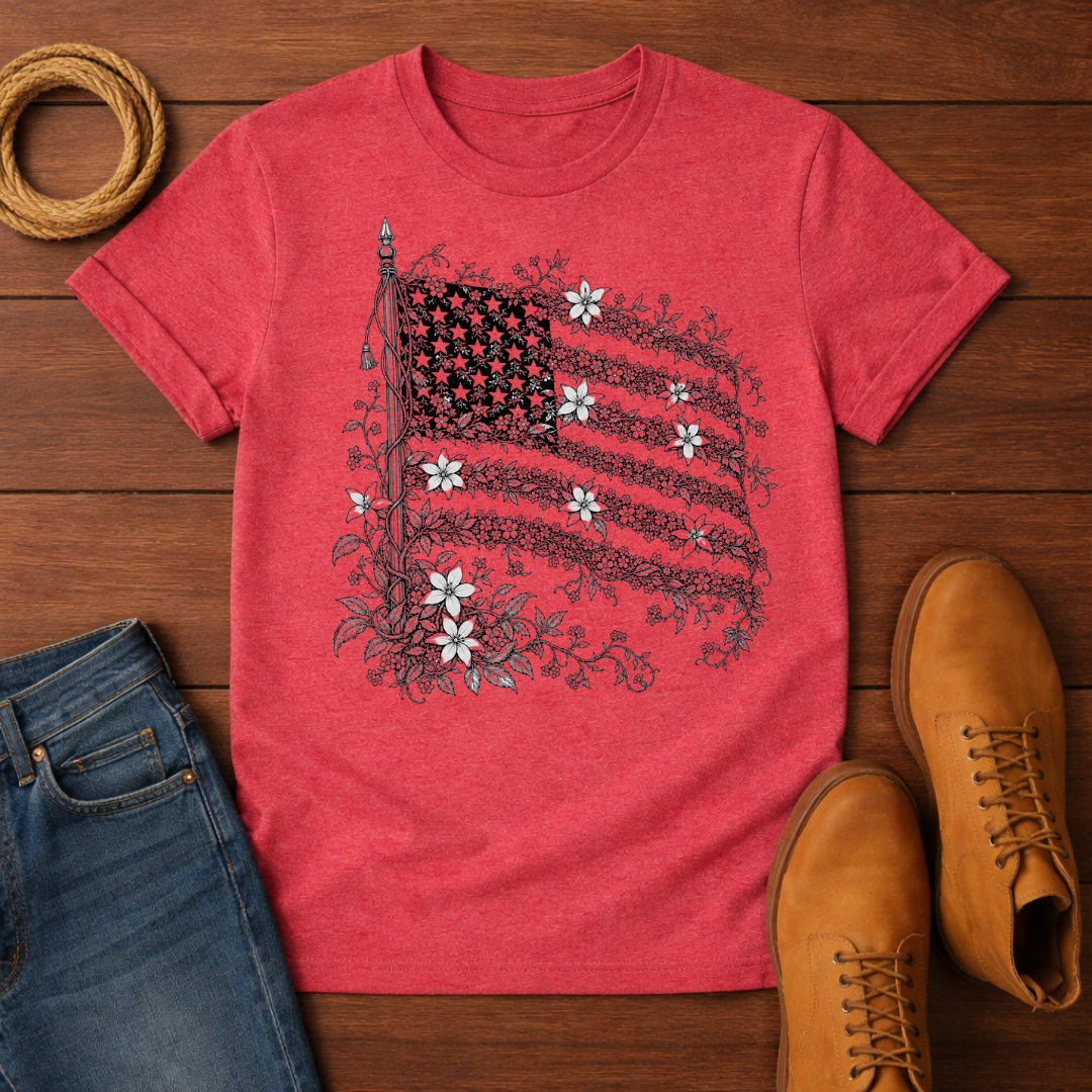 Floral Flag T-Shirt