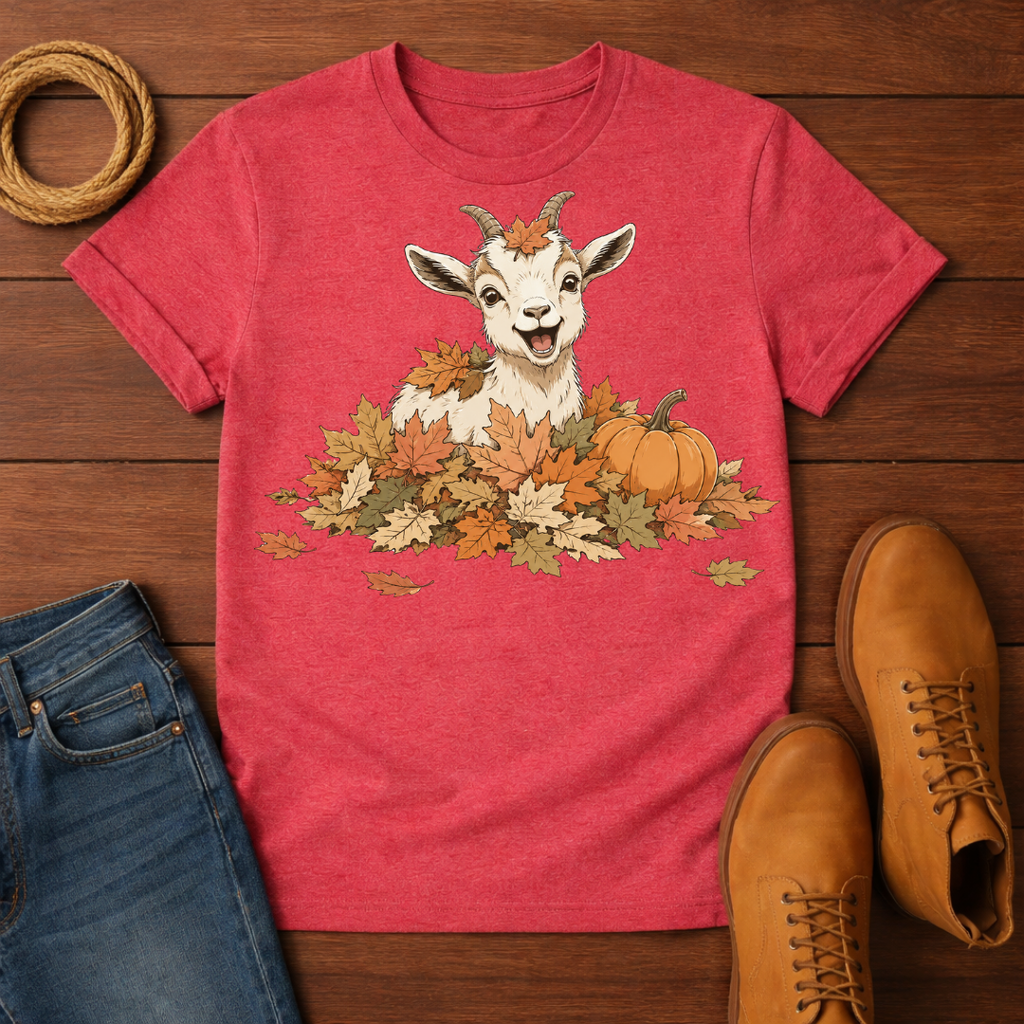 Goat In Leaves T-Shirt