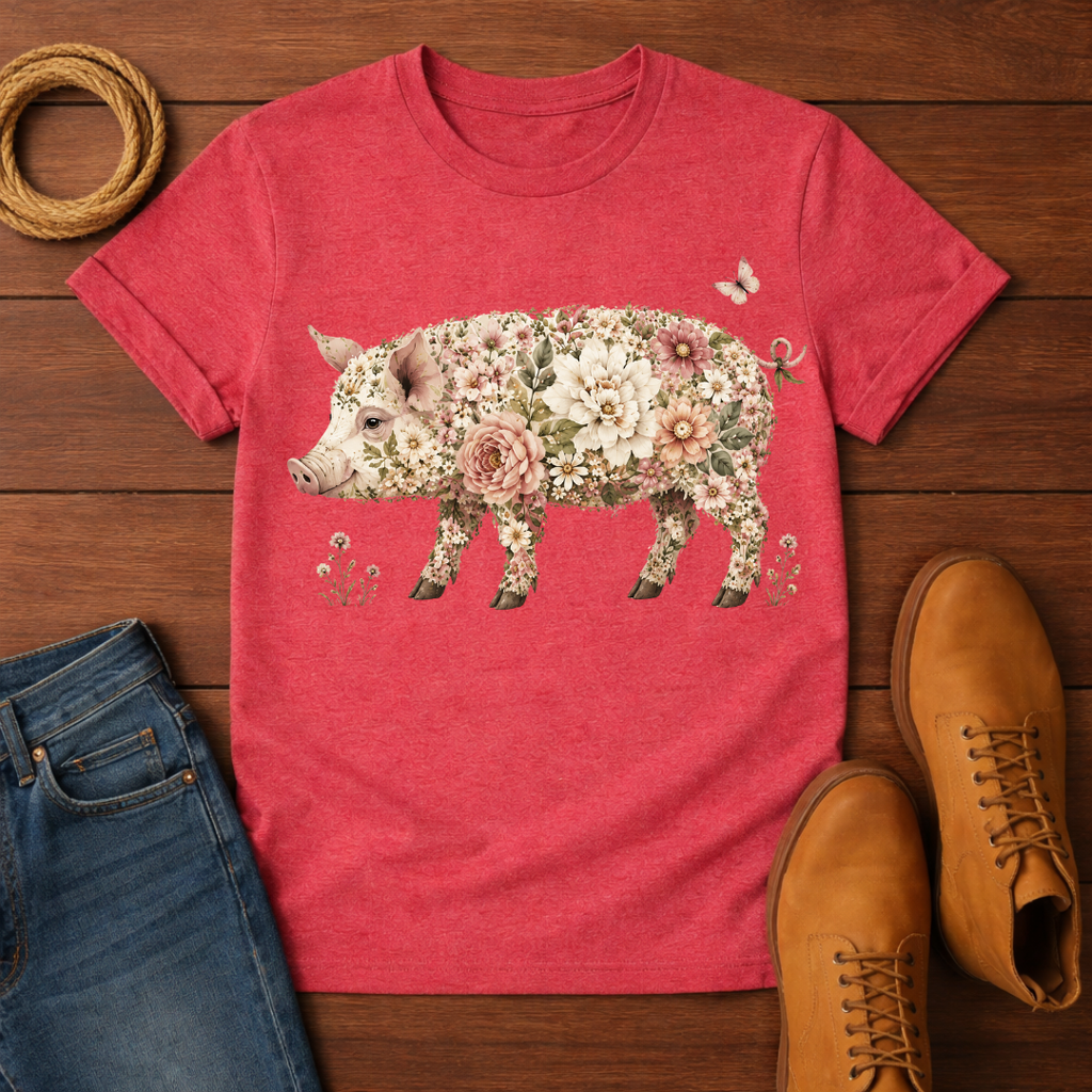 Rose Pig T-Shirt