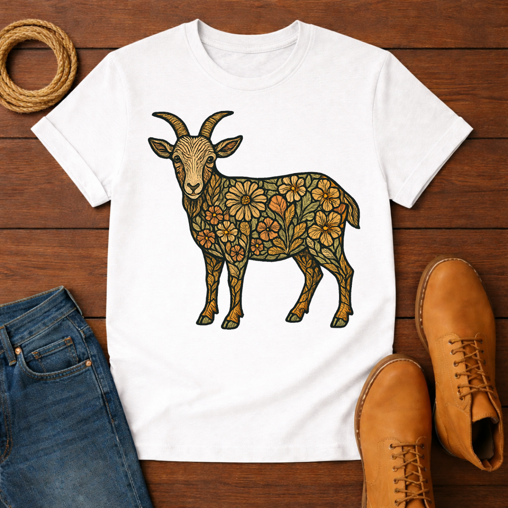 Floral Goat T-Shirt