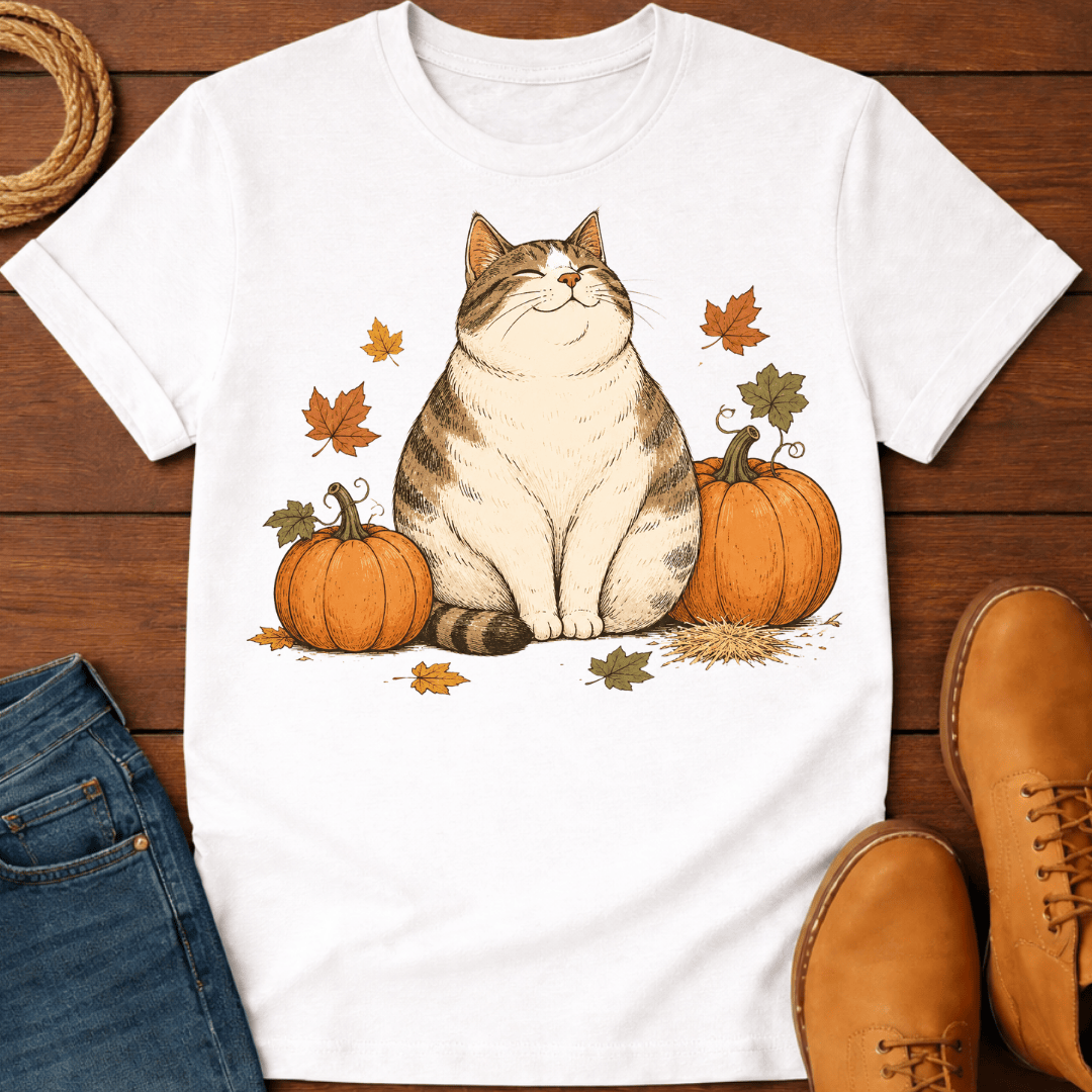 Cat & Pumpkin T-Shirt
