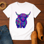 Psychedelic Highland Cow T-shirt