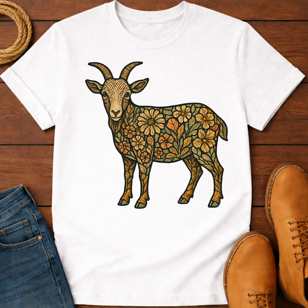 Floral Goat T-Shirt