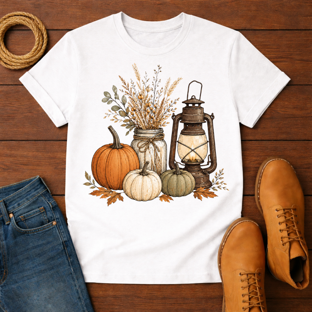 Lantern and Pumpkins T-Shirt