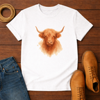 Watercolor Highland Cow T-shirt