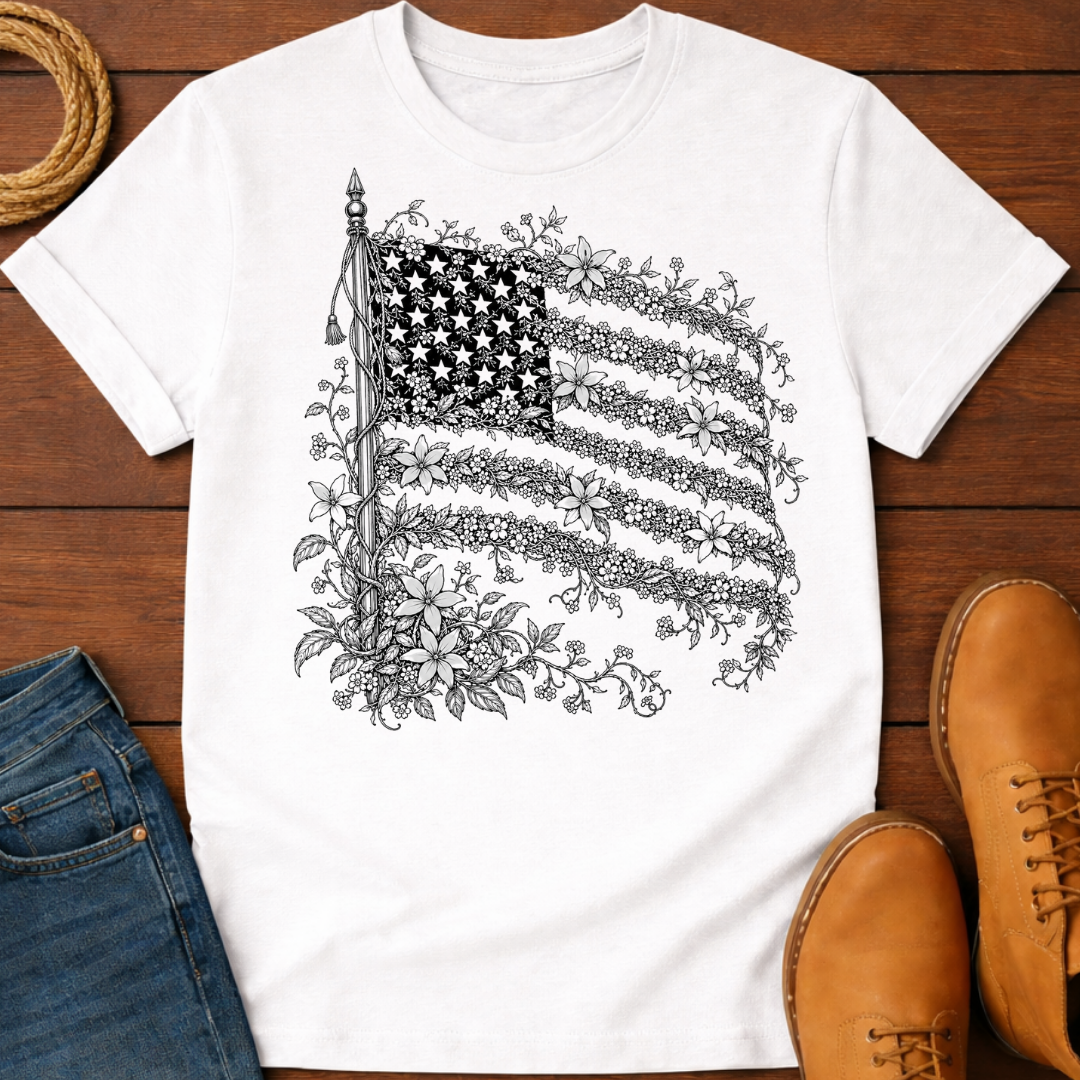 Floral Flag T-Shirt