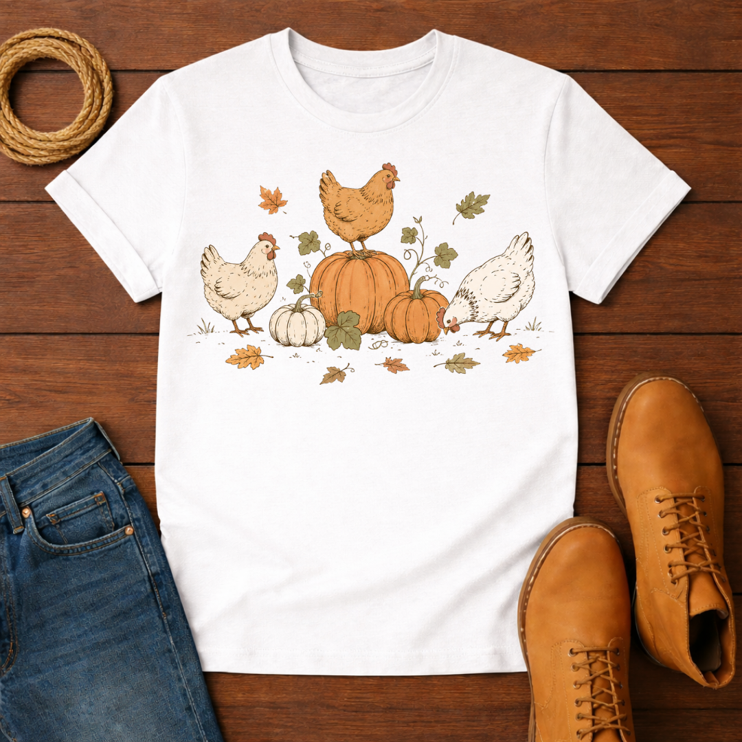 Chickens and Pumpkins T-Shirt